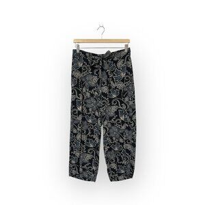 Sanctuary Calypso Black Floral Wide Leg Pants Size 26